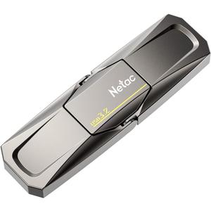 Netac 128GB Portable External USB Solid State Drive Type-c and USB 3.2 Dual Interface, up to 400MB/s Security Protection for Data Storage, Expansion of Storage for Photos/Videos/Music/Files, US5