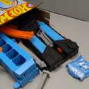 Hot Wheels Sky Crash Tower Track Set, 2.5+ ft / 83 cm High with Motorized Booster, Orange Track & 1 Hot Wheels Vehicle, Race Multiple Cars, Gift for Kids 5 to 10 Years Old & Up