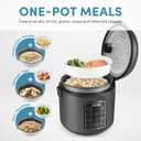 AROMA Digital Rice Cooker, Multicooker, 6-Cup (Uncooked) / 12-Cup (Cooked), Steamer, Slow Cooker, Oatmeal Cooker, Grain Cooker, Auto Keep Warm, 3 Qt, Black, ARC-966BD
