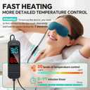 Visader Heated Eye Mask for Dry Eyes, Stye & Migraines Relief - USB Electric Warm Compress with 20 Temp/Time Settings, Washable Flaxseed Cover for MGD, Blepharitis & Eye Strain
