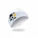 Swim Cap for Women, Teens & Adults – Yellow Flower Silicone Swim Cap, Comfortable Fit for Short & Medium Hair, Ideal for Pool & Beach Vacations