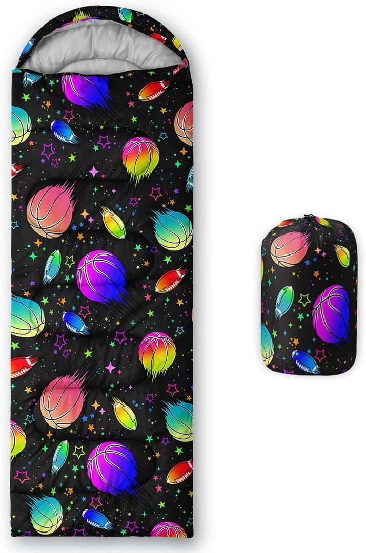 QOOMO Camping Sleeping Bags,3 Season Warm & Cool Weather, Lightweight, Waterproof Sleeping Bags for Adults & Kids, Traveling, and Outdoors, Camping Gear Equipment (Ball 5)