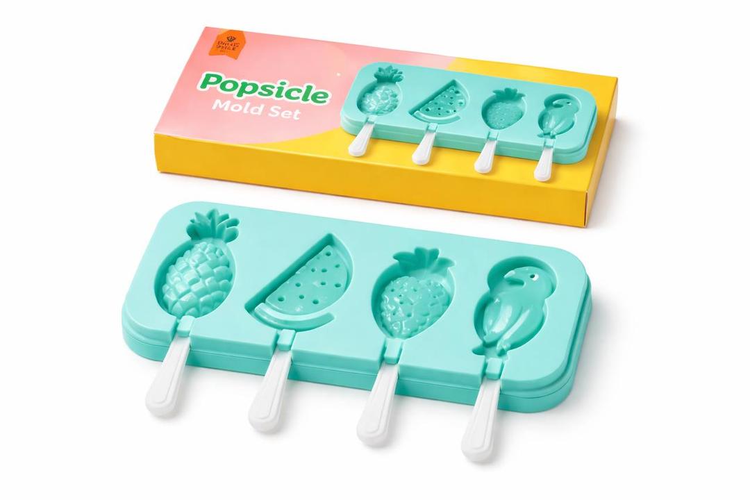 Silicone Fruit Pop Mold and Portable Fan