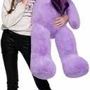 MaoGoLan Giant Purple Teddy Bear 47 inch Life Size Bear Stuffed Animal Plush Toy Valentines Bear for Girls Girlfriend Wife Children Teens