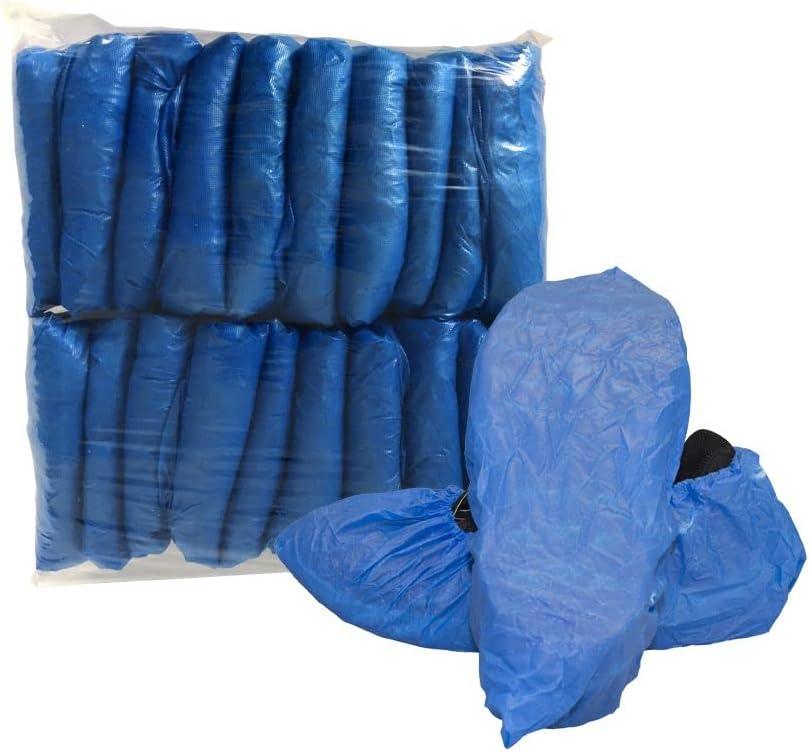 CleanPro Disposable Polyethylene Shoe Covers (Pack of 300) (2X-Large, Blue)