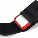 Reiko Vertical Rugged Pouch with Buckle Clip in Black (6.1X3.2X0.7 Inches)