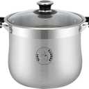 Vivicreate Stainless Steel Stock Pot with Lid for Induction Cooking Boiling Pasta Stew Soup Large Capacity Cookware Pots with Handles for Kitchen Spaghetti Olla Olla de Acero Inoxidable (27.5 QT)