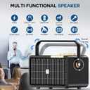 320W Max Large Bluetooth Speaker Wireless Hi-Fi Loud Big Party Speakers with Massive Bass, Triple DSP Technologies, Portable Boombox with Bass/Treble Controls Home Wedding Outdoor Christmas Events