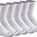 Dickies Men's Dri-tech Moisture Control Mid-Crew Comfort Length Socks, (Large, 12 Pairs)