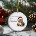 Cat Lover Christmas Ornament - 2025 Cat Mom Ornament, Christmas Keepsake for Family Friends Couple (V16)