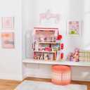 KidKraft Chelsea Doll Cottage Wooden Dollhouse with 16 Accessories, Working Shutters, for 5-Inch Dolls, 25"l X 13"w X 28"h