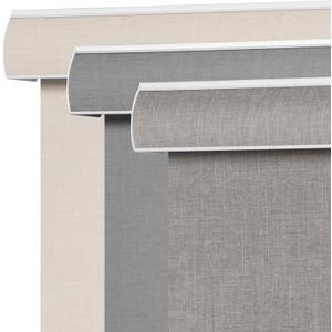 SEEYE Blackout Roller Shades for Windows, Cordless, Roller Blinds, Linen Fabric Window Blinds, Thermal Insulated Fabric UV Protection, Room Darkening Shades for Home, Office (Line Brown, 24" W x 72" H)