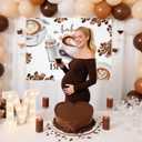 A Baby Is Brewing Coffee Party Decorations A Baby is Brewing Baby Shower Backdrop Brown Balloons for Gender Reveal Party, Brown