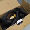 Flexible Garden Hose 50 FT, Ultra Lightweight Water Hoses 50FT w/10 Function Sprayer and 3/4" Brass Fittings, Kink-Free, Sturdy, Abrasion Resistant for Yard, Lawn, Outdoor and Gardening(Black)