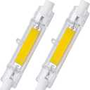CTKcom 78 mm/3.1 in R7S LED Bulb (2 Pack) 120V 10W White 6000K T3 J Type Halogen Bulb Replacement 100W Halogen Bulb Equivalent Double Ended