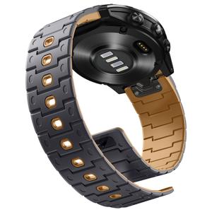 Bandletic Compatible with Garmin Fenix 6X/7X Band, 26mm Quickfit Soft Silicone Magnetic Watch Band Replacement for Fenix 8 51mm/7X 6X Pro/5X Plus/3/Instinct 2X/Enduro/Tactix/Descent MK2i Smartwatches
