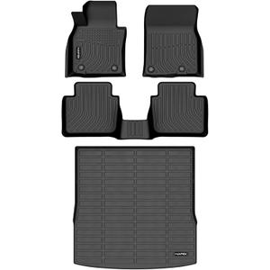 HAFIDI Floor Mats & Cargo Liner Set Fit for 2023 2024 2025 Mazda CX-50 (Not for Hybrid) All Weather Protection TPE Anti-Slip Automotive Full Set Floor Liners Custom Mazda CX50 Accessories - Black