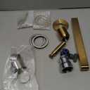 Hansgrohe Finoris Modern 1-Handle 2-Hole 4-inch Tall Wall Mounted Bathroom Faucet in Brushed Gold Optic, 76050251