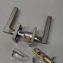 Passage Keyless Door Handle Lever for Right and Left Handed Doors with Full Set Lockset and Matching Screws for Closet Hallway Satin Nickel