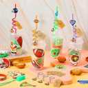 Weysat 184 Pcs Football Party Favors Party Supplies with Cup Straw Stress Ball Keychain Sticker Bracelet Whistle Thank You Tags for Birthday Decorations (Football)