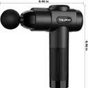 TOLOCO Massage Gun, Deep Tissue Back Massage for Athletes for Pain Relief, Percussion Massager with 10 Massages Heads & Silent Brushless Motor, Mothers Day Gifts, Black