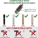 Round Brush Attachment for Shark FlexStyle Accessories, FlexStyle HD430/HD440 Series with 360° Airflow, Secure Fit No Slip Blow Dryer Attachment,for Straight, Wavy, Curly, and Coily Hair