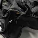 ALPHA CAMP Oversized Camping Folding Chair - Heavy Duty Steel Frame Support 350 LBS, Collapsible Padded Arm With Cup Holder, Quad Lumbar Back, Portable for Outdoor/Indoor (Black Grey)