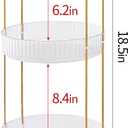 360 Rotating Makeup Organizer for Vanity - 3 Tier Perfume Organizer with Large Capacity - Skincare Organizer for Bathroom Counter - Space-Saving Cosmetic Storage for Dresser Countertop (Clear)