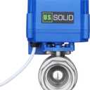 U.S. Solid Motorized Ball Valve- 1" Stainless Steel Ball Valve with Manual Function, Full Port, 9-24V AC/DC and 2 Wire Auto Return Setup