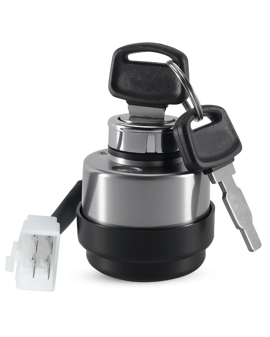 Ignition Switch Fit for AGT Mini Excavator H15R Replace DHKG-H15, 2 Pcs Keys
