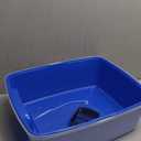 IRIS USA Cat Litter Box Large Open Top with High Sided Walls Tall Scatter Shield Scoop Included Easy Clean Plastic Pan Stain Resistant for Big Cats Kittens Indoor Multi-Cat Households