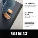 GORILLA GRIP Comfortable Cushioned Kitchen Mats for Floor, Waterproof and Stain Resistant Soft Top, 3/4 Inch Thick Ergonomic Standing Desk Anti Fatigue Mat, Foam Supports Ankles and Feet, 17x24, Black