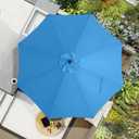 MASTERCANOPY Patio Umbrella 9 ft Replacement Canopy for 8 Ribs-Sky Blue Canopy Only