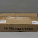 4ft Lighted Halloween Black Christmas Tree, Artificial Christmas Tree with Lights,Small Snowy Artificial Xmas Tree for Home, mini Table Tree not pre lite,Shops and Holiday Decoration