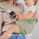 AUYEAZGO Toddler Carrier, Baby Sling Carrier - Premium Cotton, Large Seat & Back Support, Large Pocket, Ideal for 6-48 Months (16-44 lbs), Beige, Petite (XXS–M)