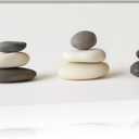 Zen Canvas Wall Art Calm Peaceful Spa Decor Relaxing Painting Prints Three Balancing Zen Stones Picture for Bathroom Spiritual Room Home Decor Framed(Picture-1,12.00"x24.00")