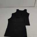 Mens Compression Shirt Slimming Undershirt Body Shaper Vest Workout Tank Tops Shapewear Abs Abdomen (Large, 2 Pack Black)