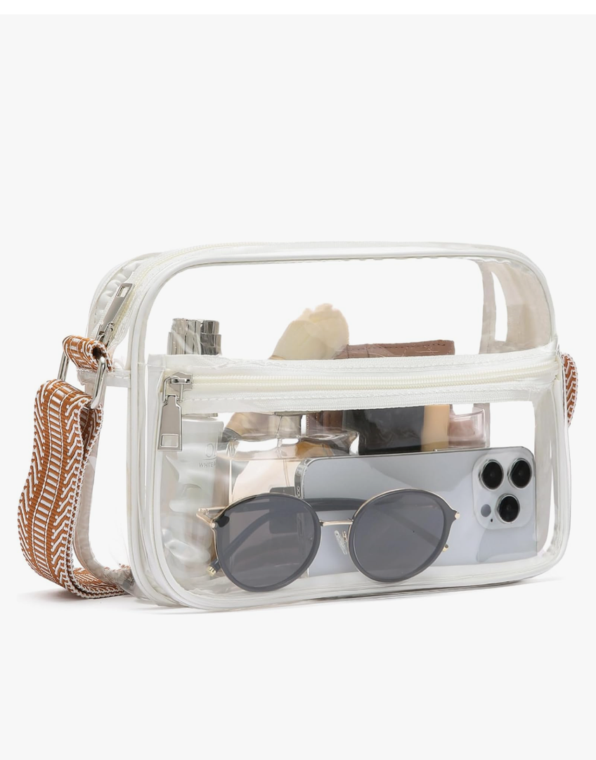 BOSTANTEN Clear Bag for Women Stadium Approved Clear Bags Small Crossbody Purse Trendy for Concerts Sports Events