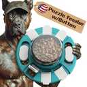 KADTC 2 Levels of Challenge - Dog Puzzle Feeder Toy - U.S. Brand - Design Push-to-Release Treat Dispenser for Small Medium Large Dogs Boredom Buster, Puppy Mental Stimulation Enrichment Puzzles Toys