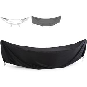 SUNCREAT Hammock Cover, Water-Resistant Polyester Hammock Stand Cover for 14ft Arc Stand, Black