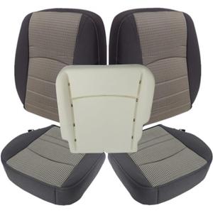 NLQR Front Both Sides Bottom & Back Replacement Seat Covers & Driver Bottom Foam Cushion Compatible with Dodge Ram 1500 2500 3500 4500 5500 2009 2010 2011 2012