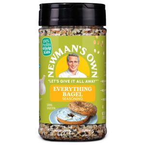 Newman's Own Everything Bagel Seasoning; Perfect Spices for Wraps, Eggs and Potato Salads; No MSG, Gluten Free; Kosher; 7.91 Oz. Bottle (BB: January 22, 2027)