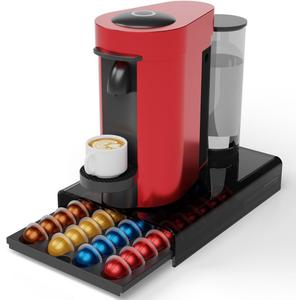 Coffee Pods Storage for Nespresso Vertuo Capsules Organizer, with Arcylic Top & Plastic Drawer, Holds 40 Pods