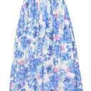 GRACE KARIN Womens Summer Floral Maxi Dresses 2026 Long Flowy Boho Dress Beach Vacation Sundresses Casual Clothes with Pocket, S