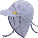 UPF50+ Baby Toddler Sun Hat with Neck Flap Summer Beach Hat 0-5T