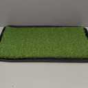 Ottomanson Artificial Grass Puppy Potty Training Pad with Tray, 15" x 30" Reusable Pee Pad for Small Pets and Dogs