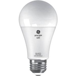 GE Lighting 105645 1.9W LED Horticultural Grow Light Bulb for Seeds & Greens White - A19 Shape
