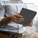 Supveco Case for iPad Air 11 Inch (M4 2026/M3 2025/M2 2024),iPad Air 5th/4th Generation 10.9 Inch 2022/2020 with Pencil Holder-[Auto Wake/Sleep],Premium Folio Stand Soft TPU Back Cover-Green Marble