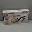 Nutrichef Electric Crepe Maker | 8-inch Nonstick Cooktop with On/Off Switch | Cooks Roti, Tortillas & Pancakes | Automatic Temperature Control & Cool Touch Handle | Includes Food Bowl, Whisk & Spatula (Dark Black)