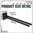 Zonon 4 Pcs Shovel Holder Wall Mount Tool Rack Heavy Duty Steel, Black